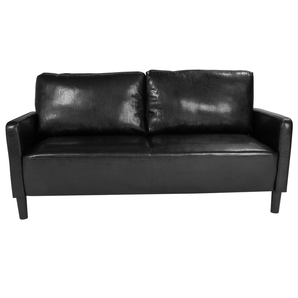Black LeatherSoft Upholstered Sofa R32922