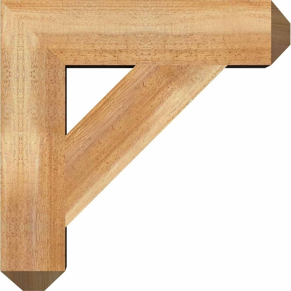 Traditional Craftsman Rough Sawn Bracket, Western Red Cedar M162