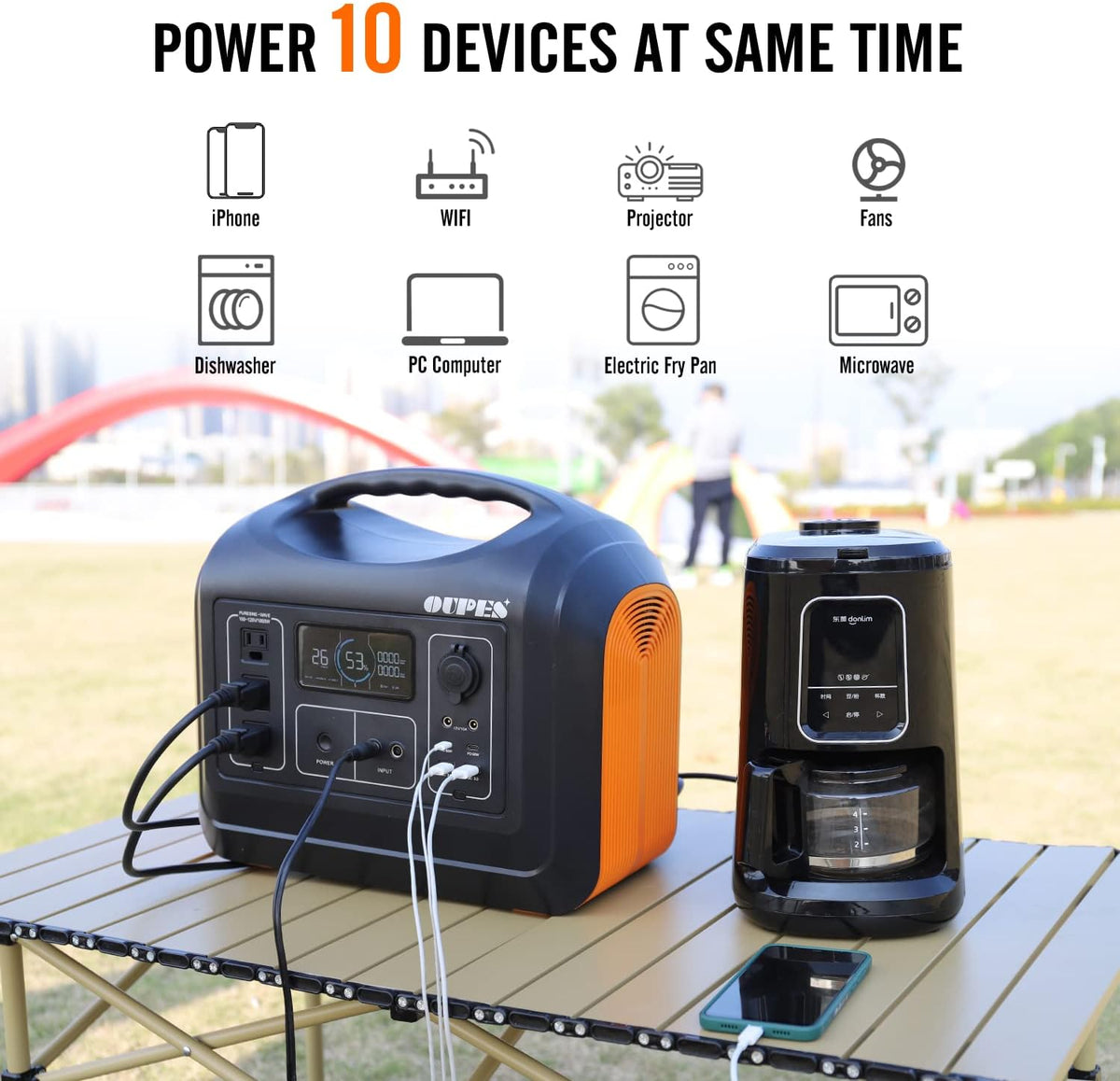 1800W Portable Power Station 1488Wh with 400W Panels, LiFePO4 Battery Backup A3172