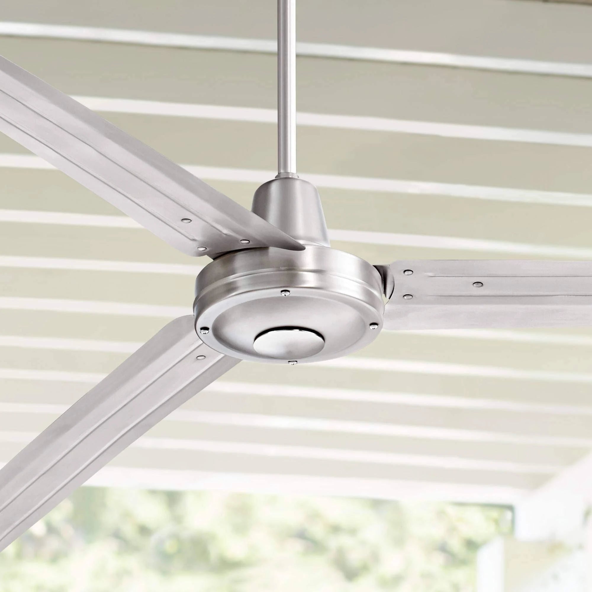 84 inch Brushed Nickel Damp Ceiling Fan U1832