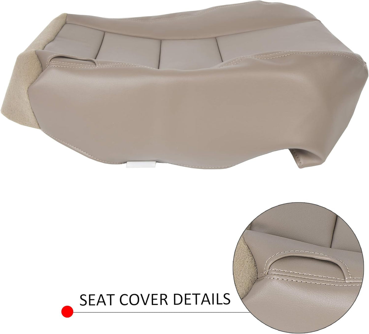 Tan Leather Bottom Seat Cover Pack of 2 T790442