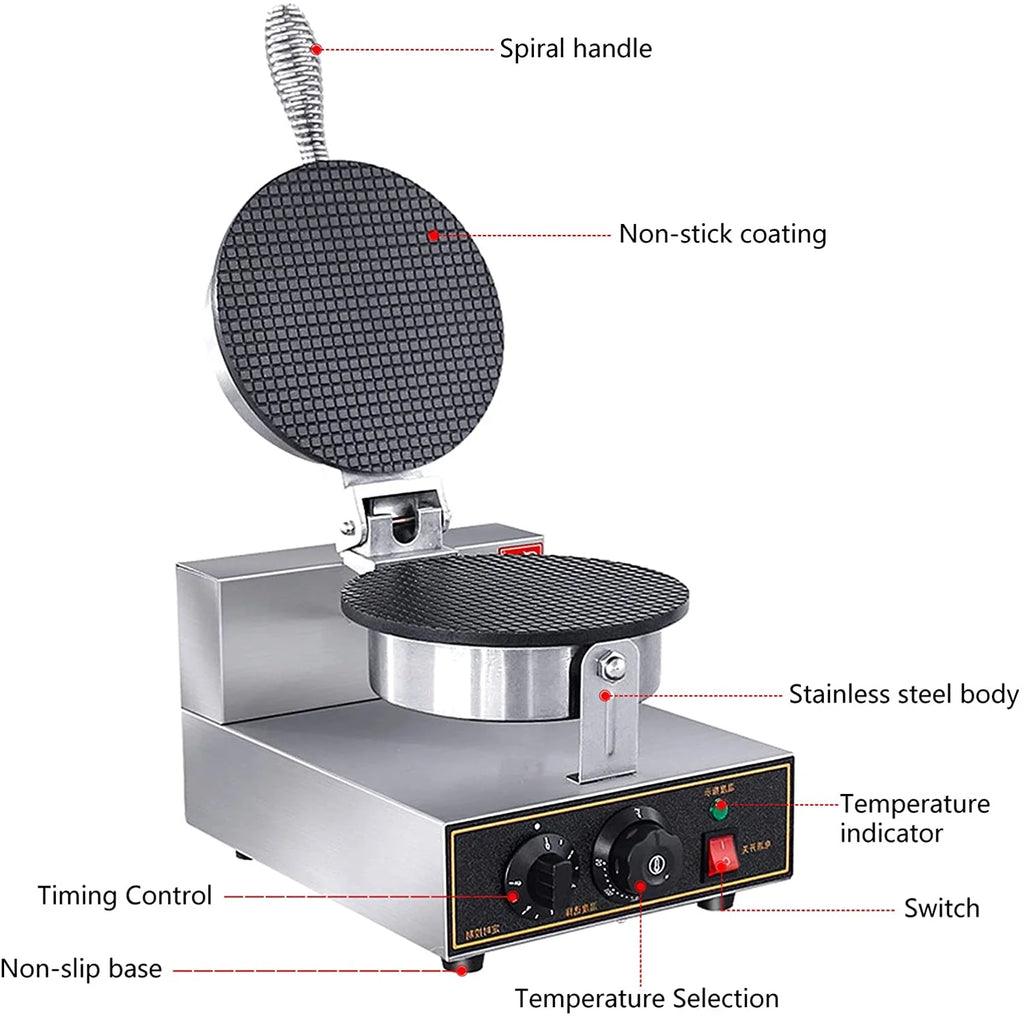1200W Electric Ice Cream Cone Waffle Maker Machine Y209