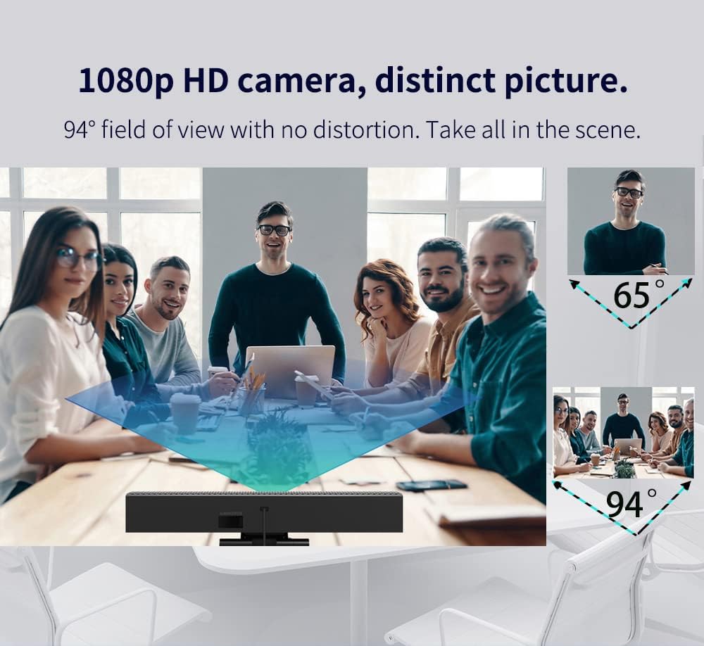 HD 1080p Wide Angle Conference Room Webcam with Microphone and Speaker R4295
