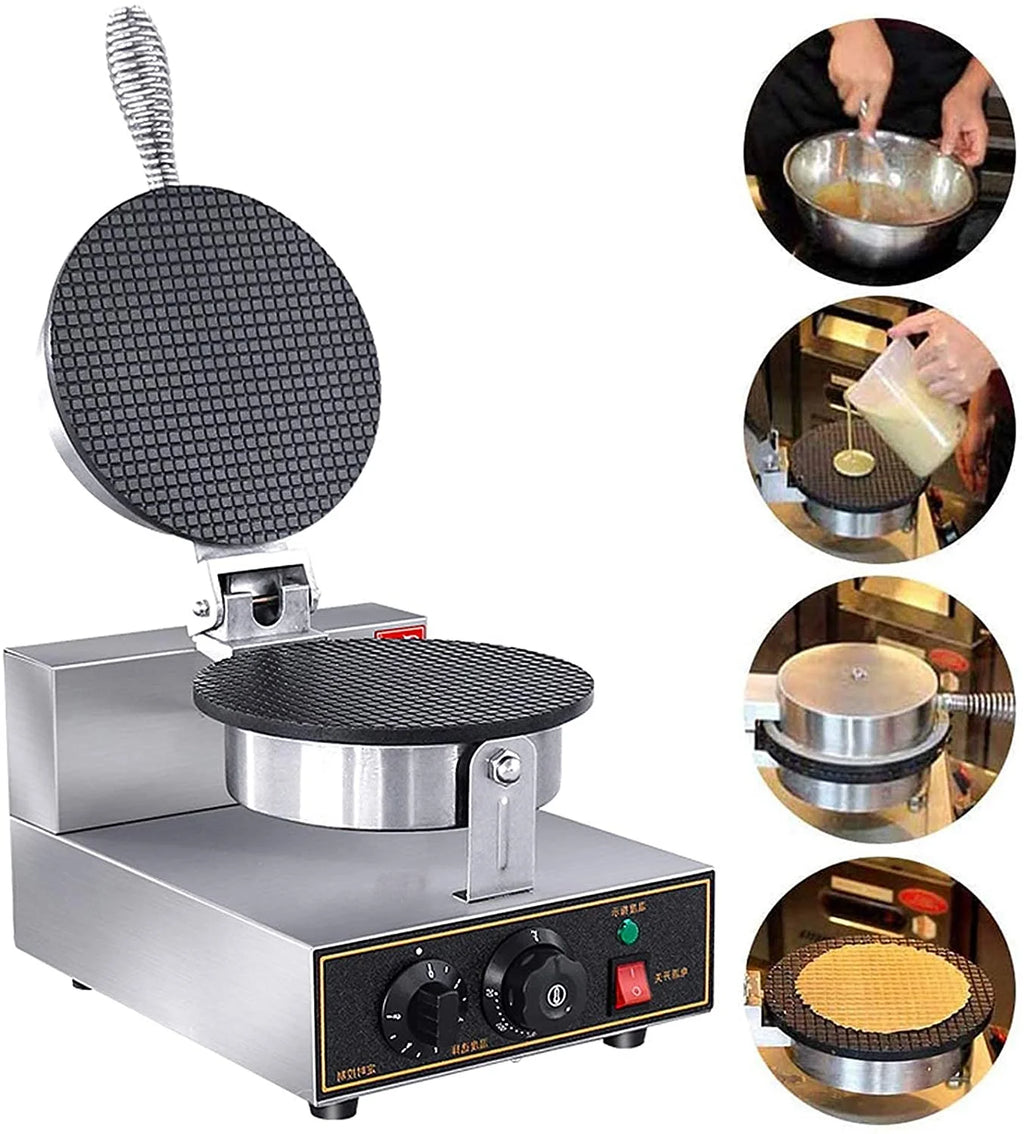 1200W Electric Ice Cream Cone Waffle Maker Machine Y209