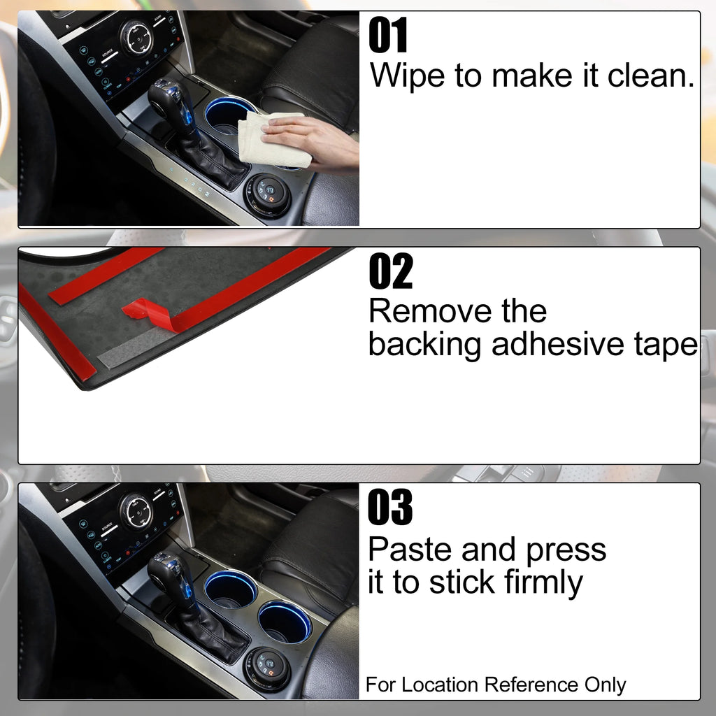 Black Gear Shift Panel Trim Cover Sticker Decal G18019
