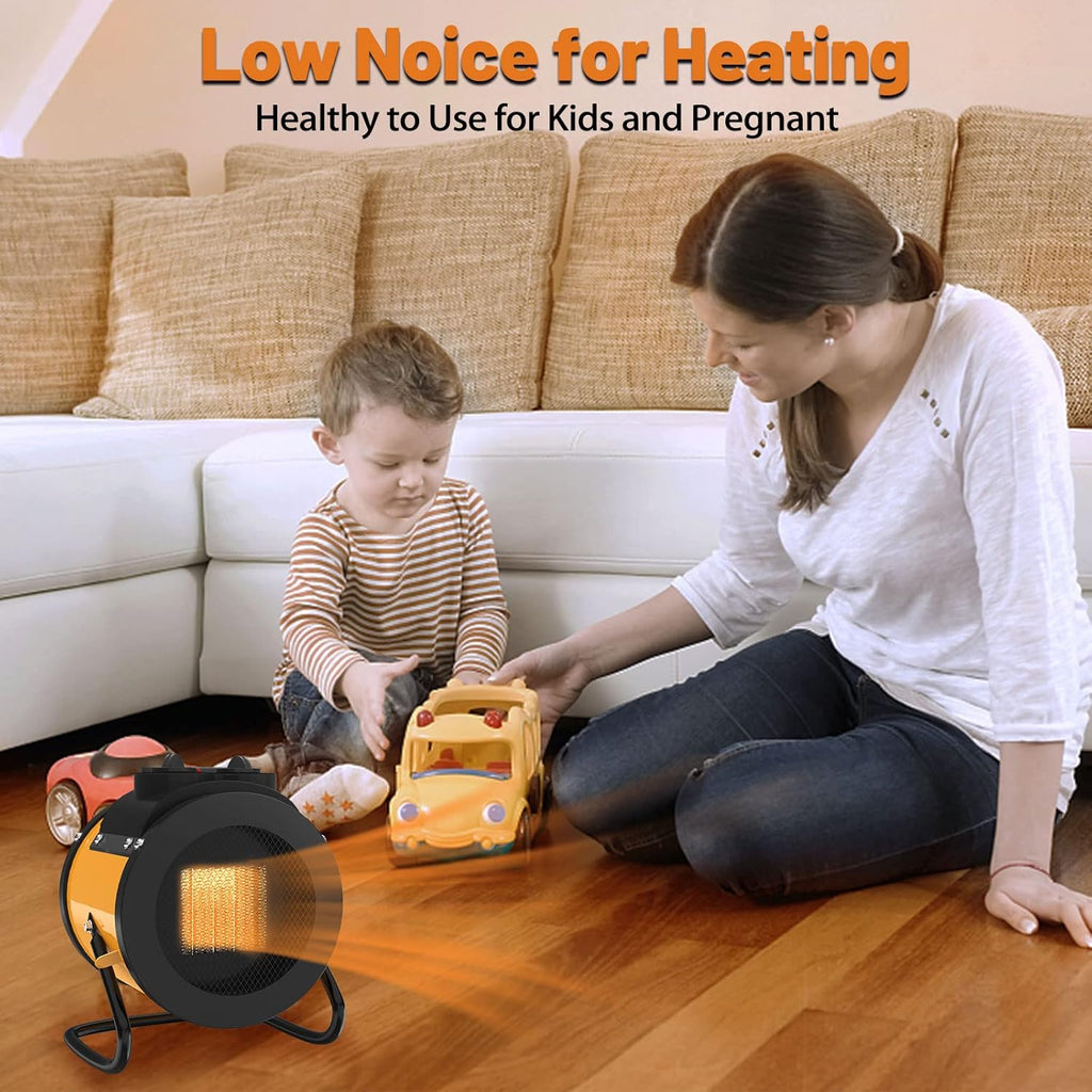 1500W Portable Electric Space Heater with Thermostat, Pack of 2 O21944