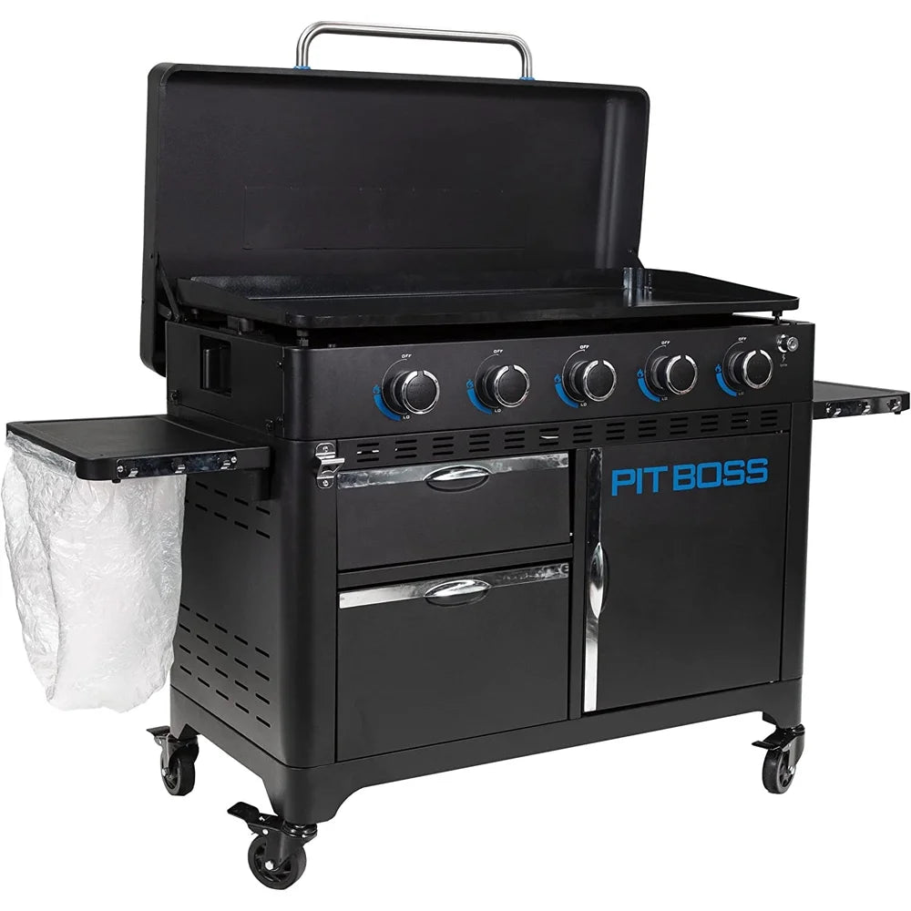 Portable 5-Burner Lift-Off Griddle with Cover R173