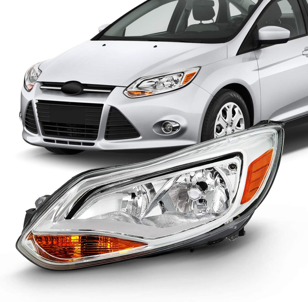 Chrome Trim Halogen Headlights Pair Y4437
