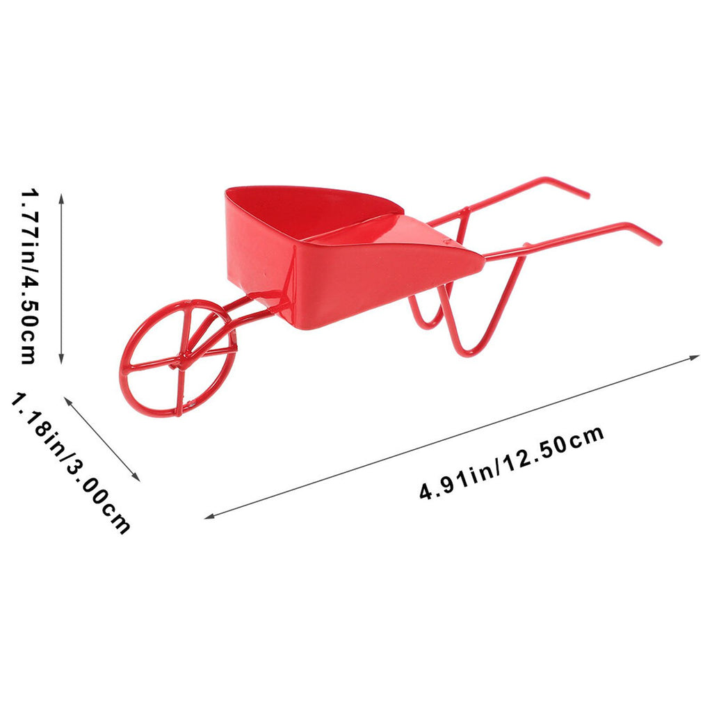 Mini Vintage Metal Wheelbarrow Prop D720355
