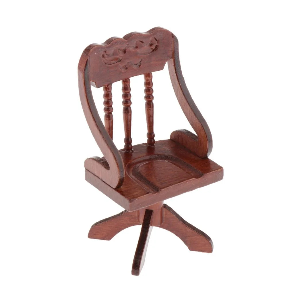 1:12 Scale Wooden Dollhouse Writing Desk and Chair Model M5507