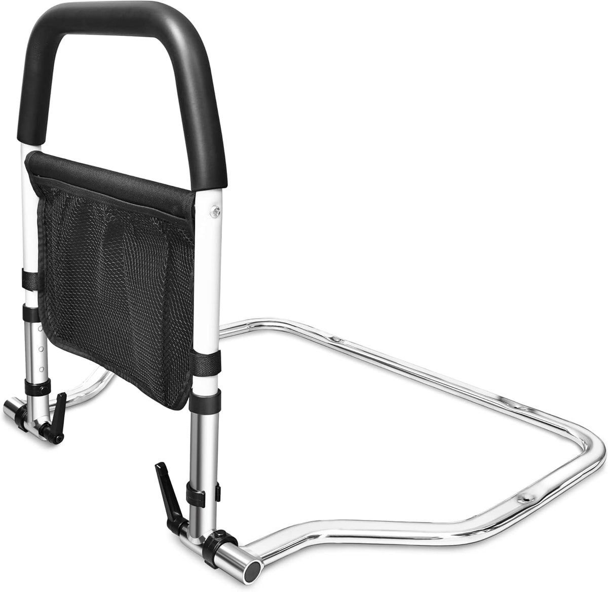 Bed Assist Rail with Fall Prevention Guard, Adjustable Height, Storage Pocket & Tablet Phone Holder, Pack of 2 C278