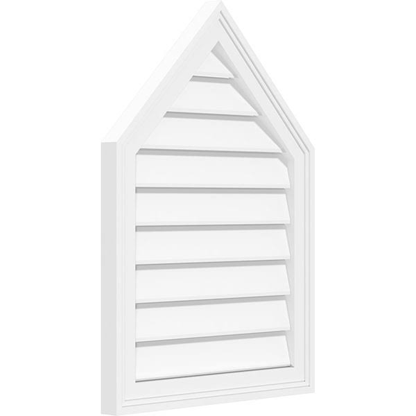 Peaked Top Surface Mount PVC Gable Vent O7255