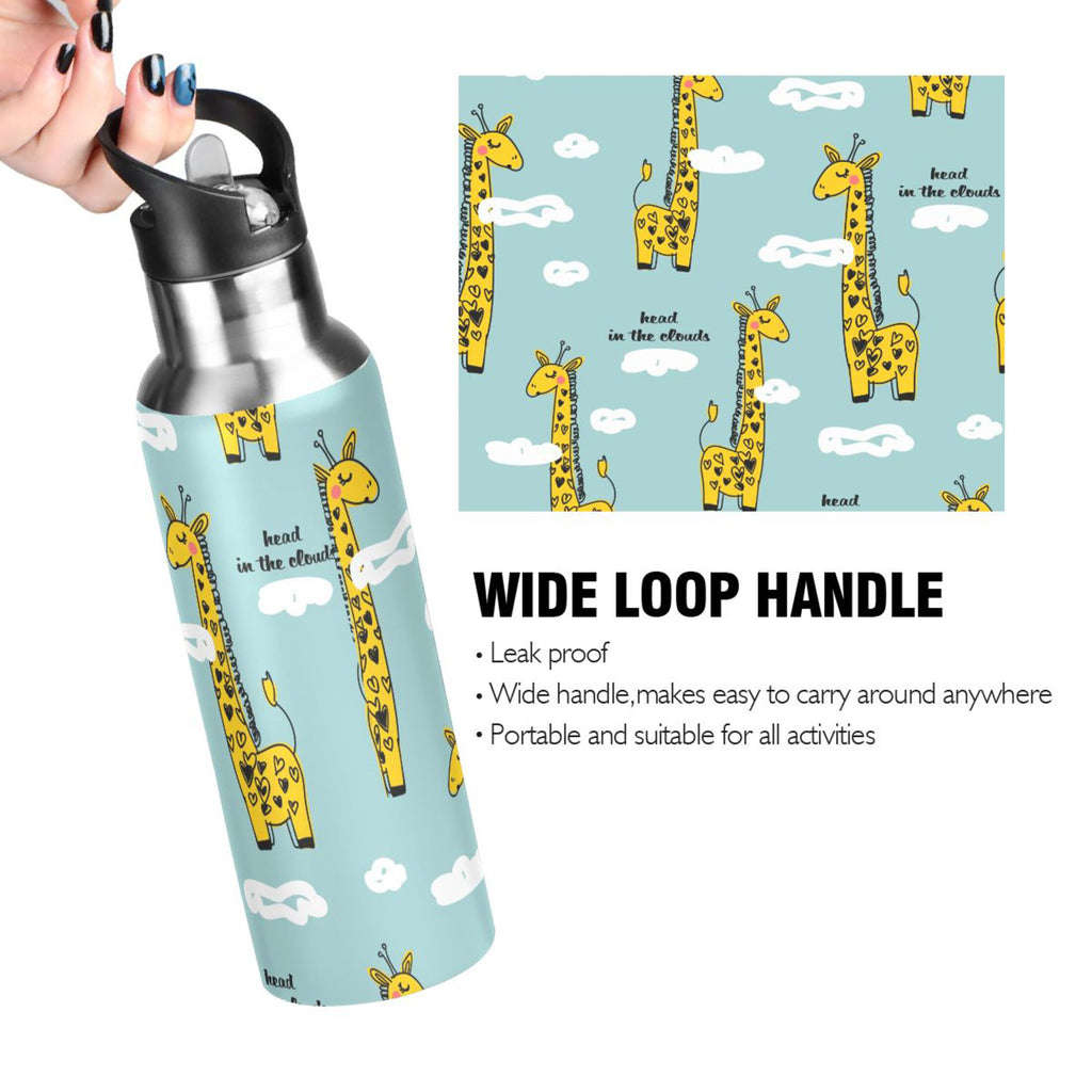 Stainless Steel Insulated Water Bottle with Straw Lid J1083
