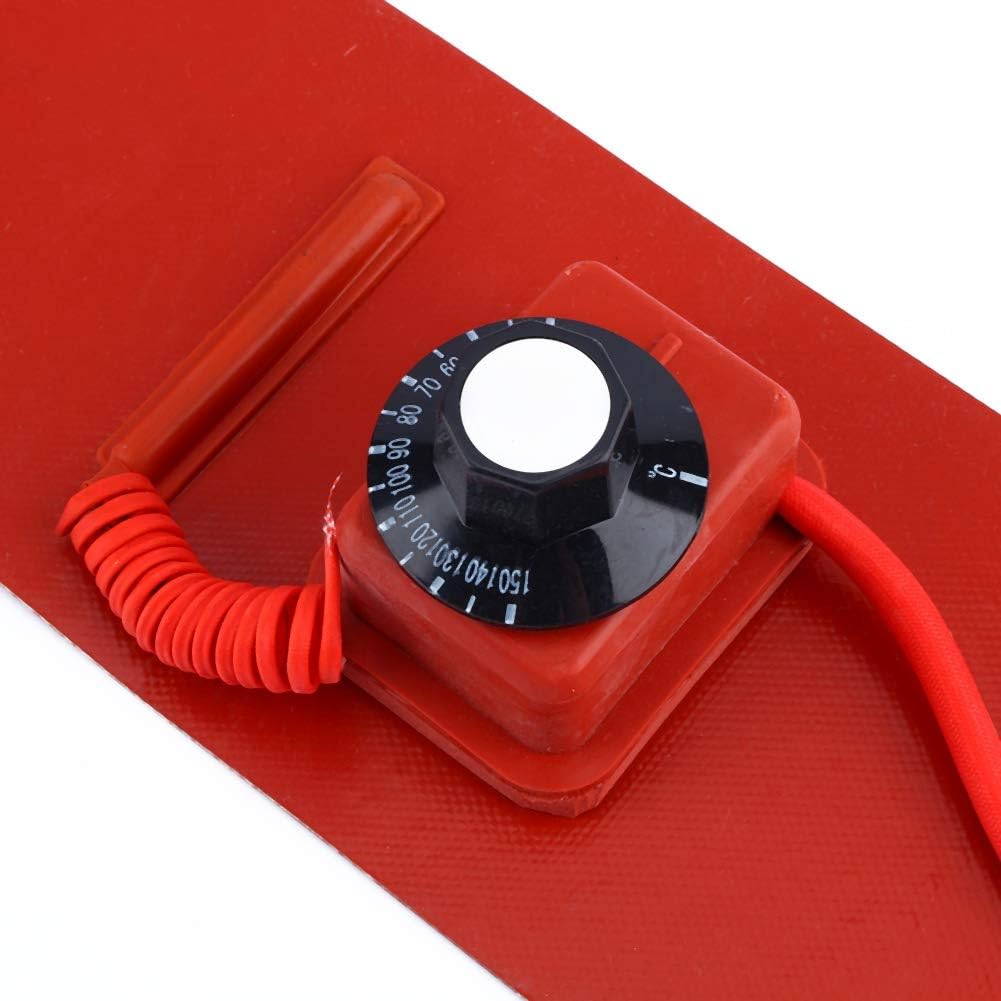 Red Pack of 2 Silicone Drum Heater with Adjustable Thermostat W88204