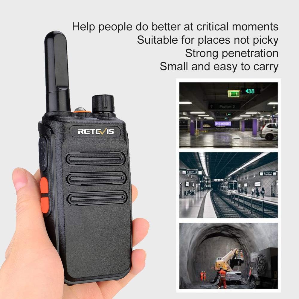 Walkie Talkie 6 Pack, Two Way Radios with Flashlight W311