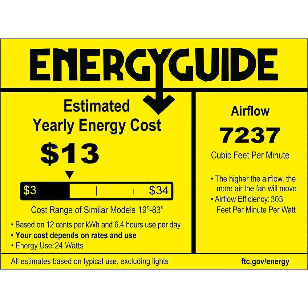 84 inch Brushed Nickel Damp Ceiling Fan U1832