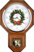 Red Mahogany Plastic Wall Clock F3289