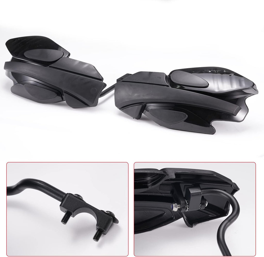 Black Handguards with Mount Brackets Kit, 2PCS J3496