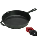 Cast Iron Skillet with 2 Polycarbonate Pan Scrapers M758