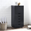Gray 6-Drawer Mobile File Cabinet Y899543