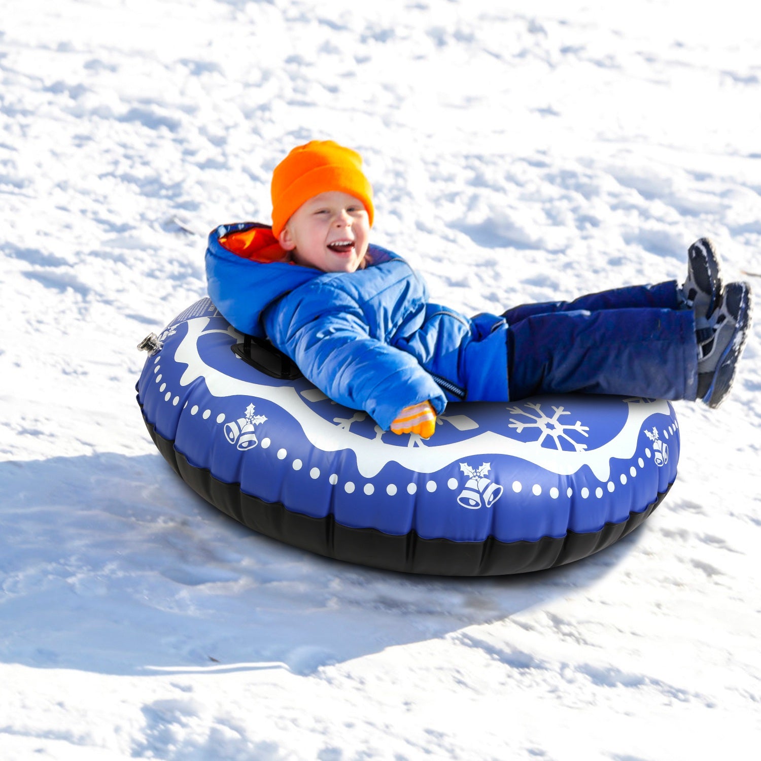 Blue Inflatable Snow Tube with Dual Handles P933