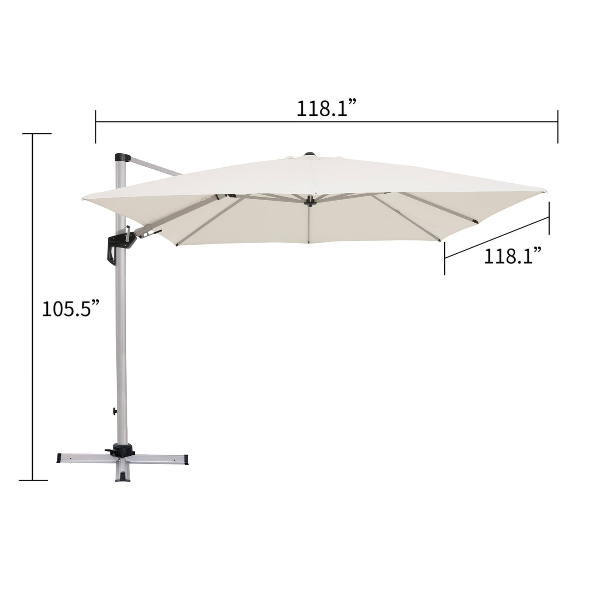 Pacific Blue Offset Patio Cantilever Umbrella M38181