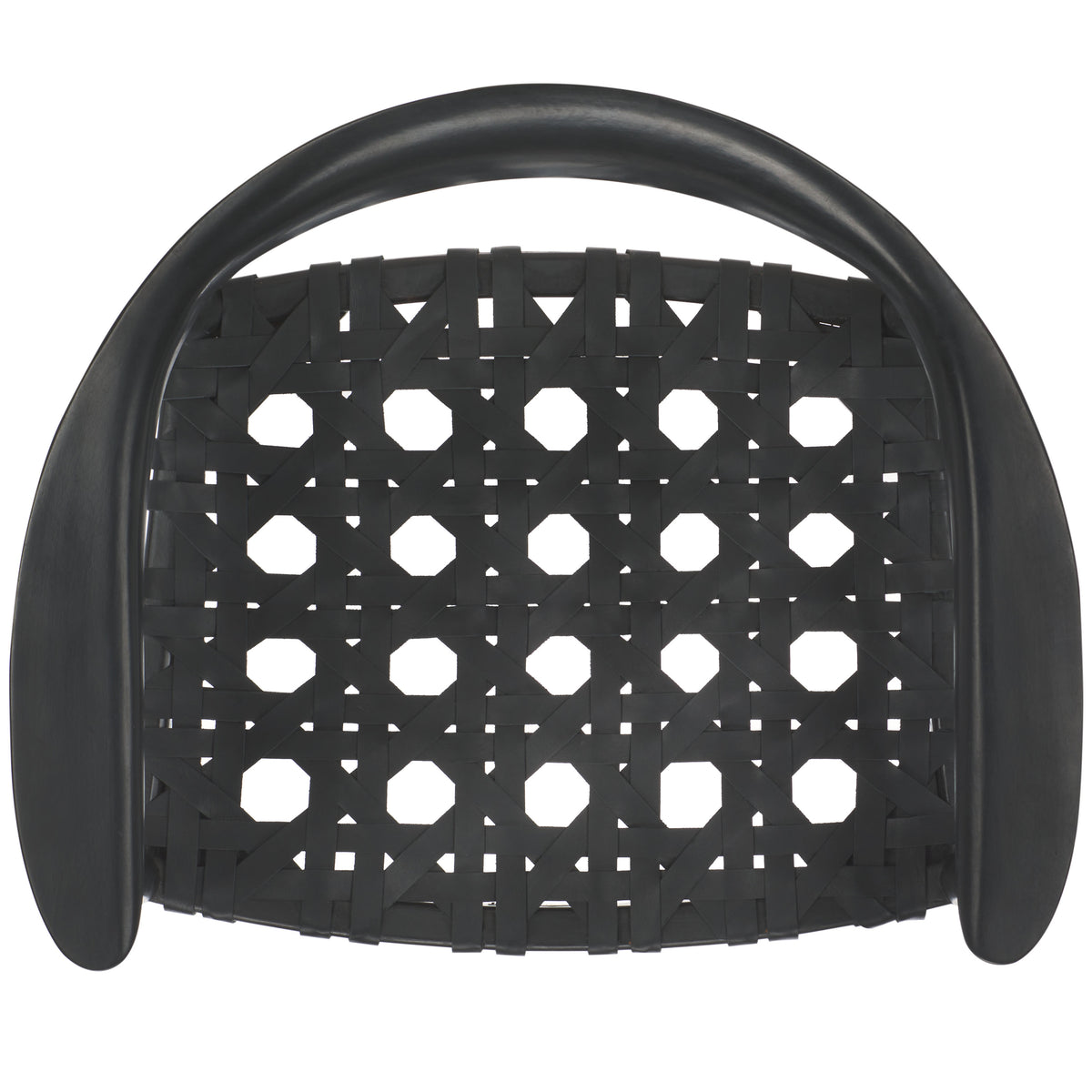 Black Leather Woven Accent Chairs G21421