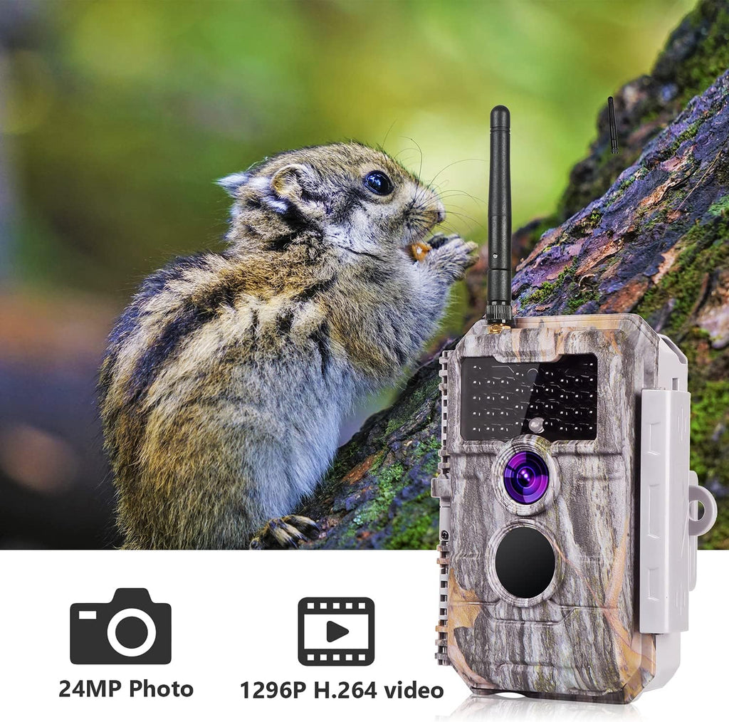Wireless WiFi Trail Camera 24MP 1296P Night Vision Waterproof N17688