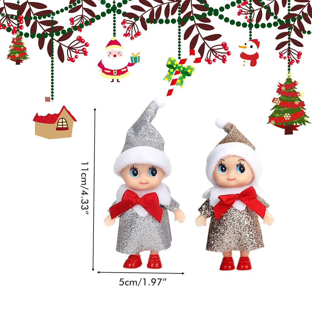4 Pcs Christmas Elf Doll Toys D4788