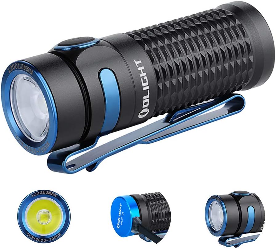 1200 Lumens Ultra-Compact Rechargeable EDC Flashlight (Red) N571835