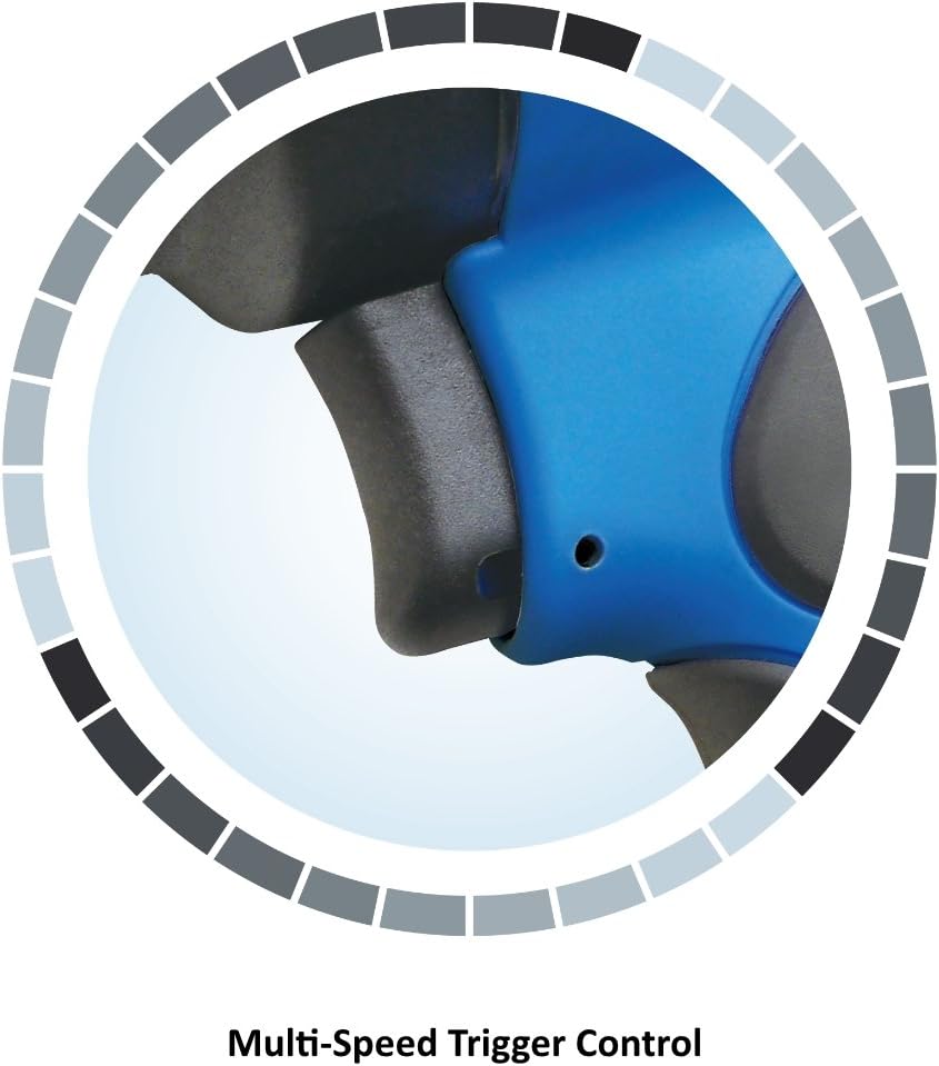 1/2" Twin Hammer Air Impact Wrench, Lightweight Magnesium Body, Max Torque: 1,100 ft-lbs E8161