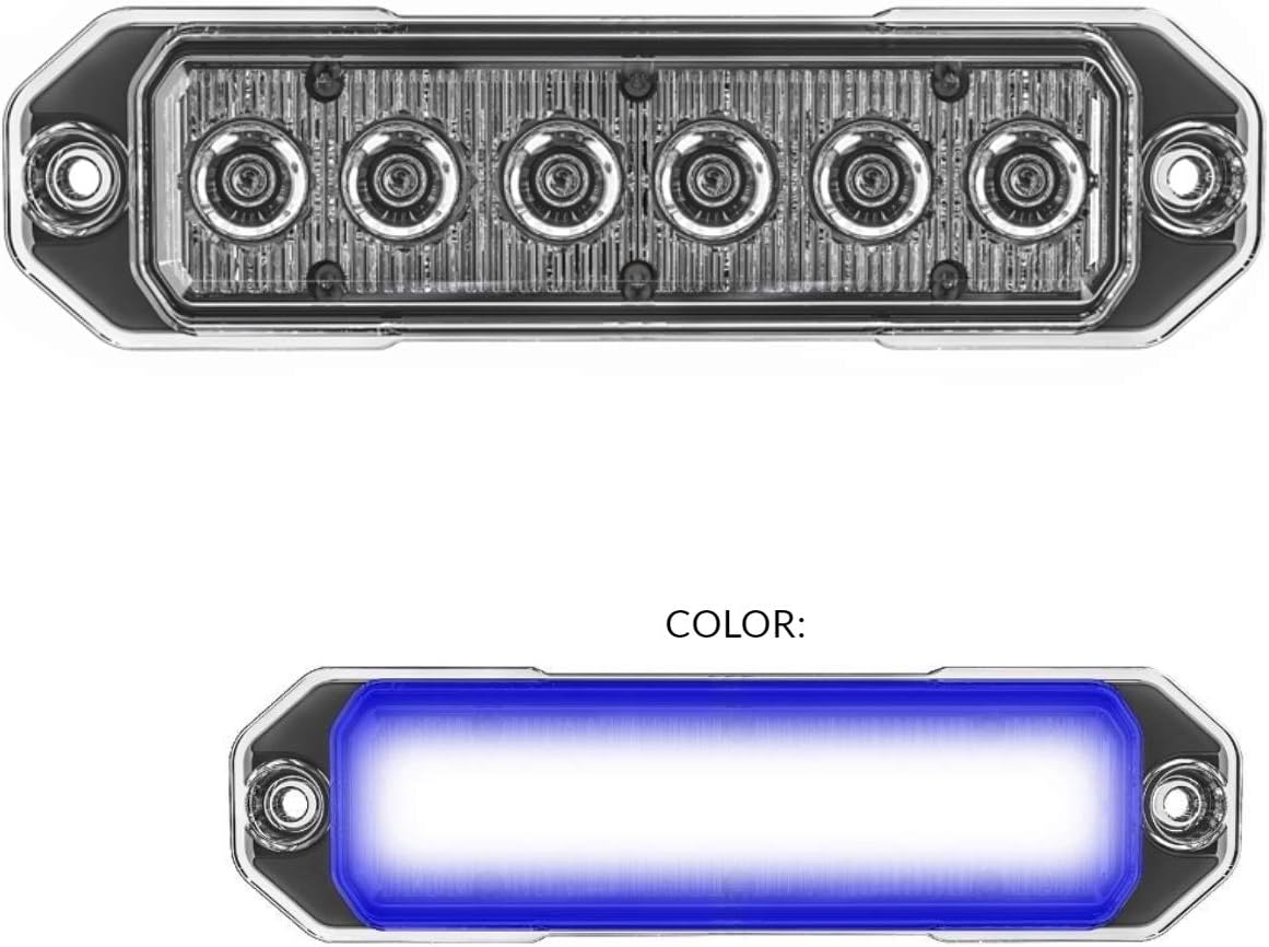 Red/Blue 18W LED Strobe Light, Pack of 2 U76107