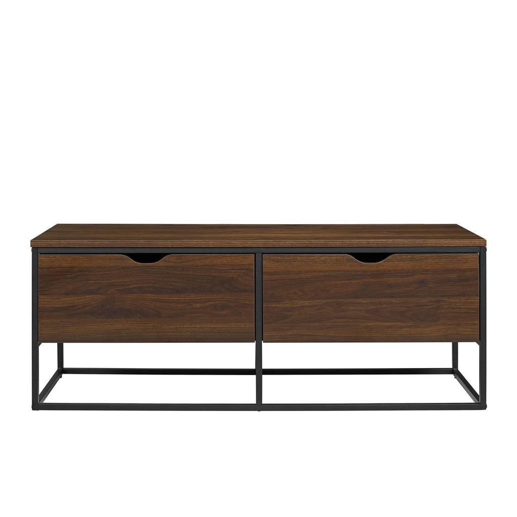 2 Drawer Entry Storage Bench Dark Walnut I555083