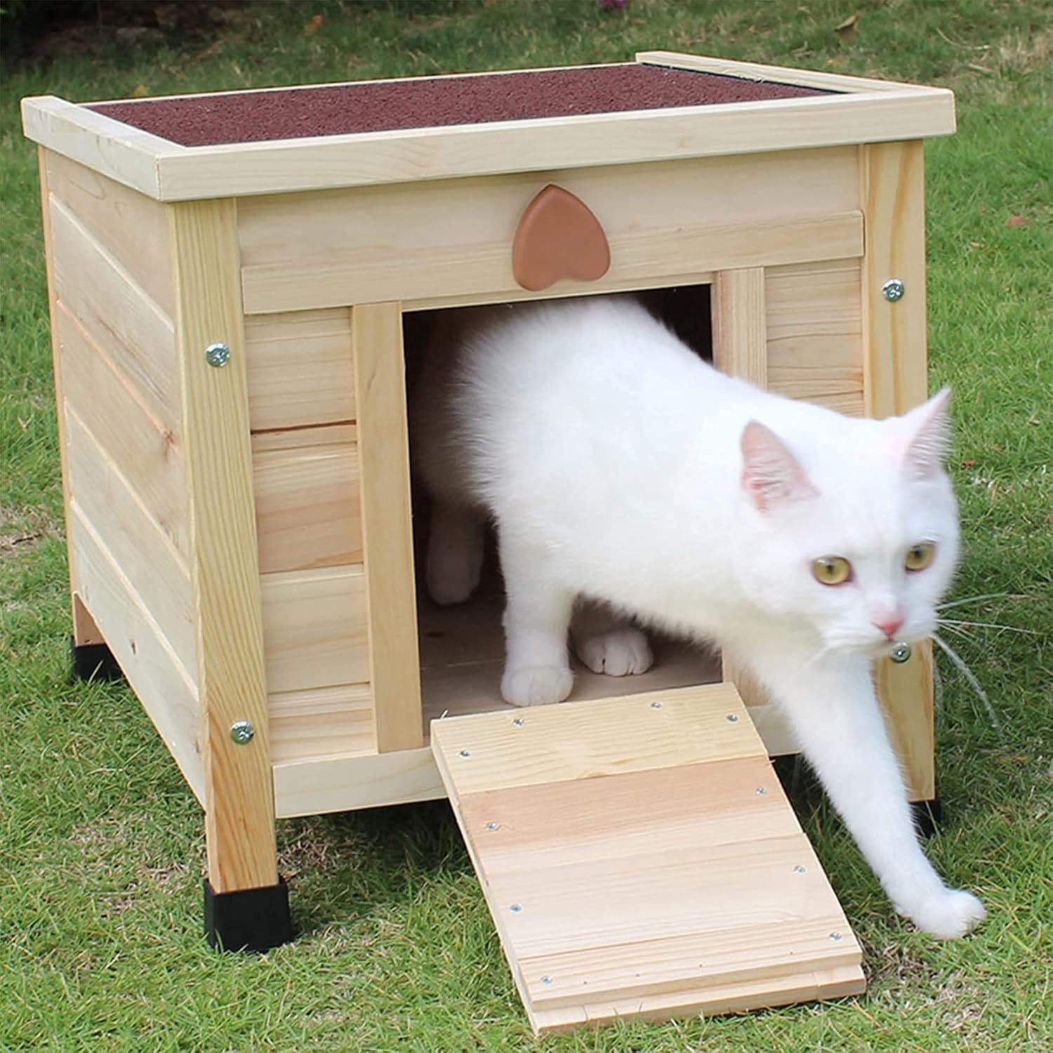 Weatherproof Wooden Small Pet House Pack of 2 P298692