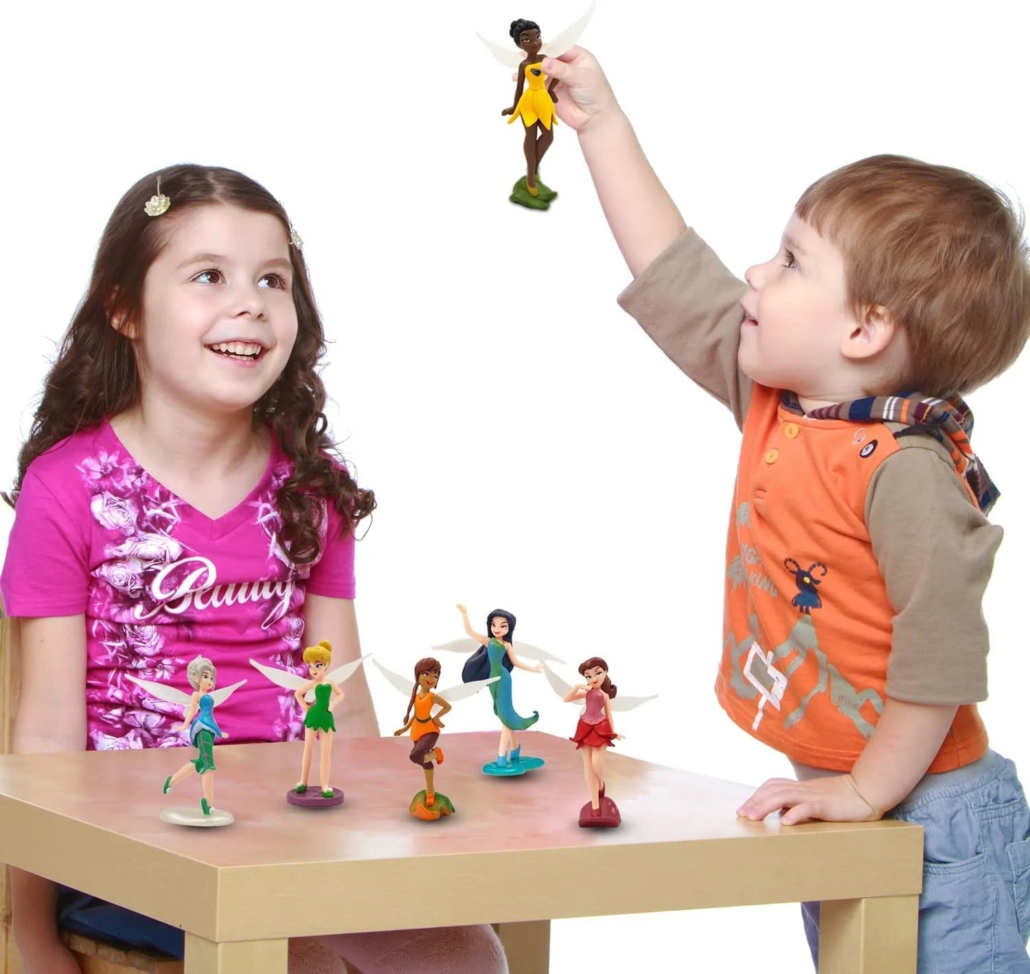 7Pcs/Set Pixie Girl Flower Fairies Miniature PVC Figures Doll Toy J13537