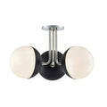 3 - Light 28x22 Semi Flush Mount Polished Nickel R953