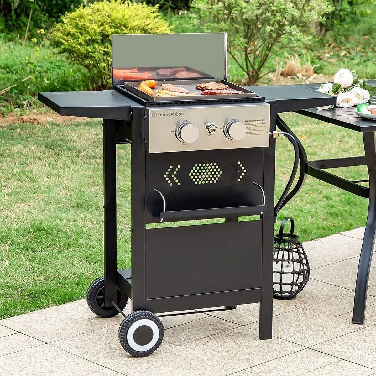 2 Burner Flat Top Propane Gas Grill D433173