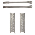 2-Pack Stainless Steel BBQ Gas Grill Tube Burner & Heat Shield Plate Replacement Parts Z3329