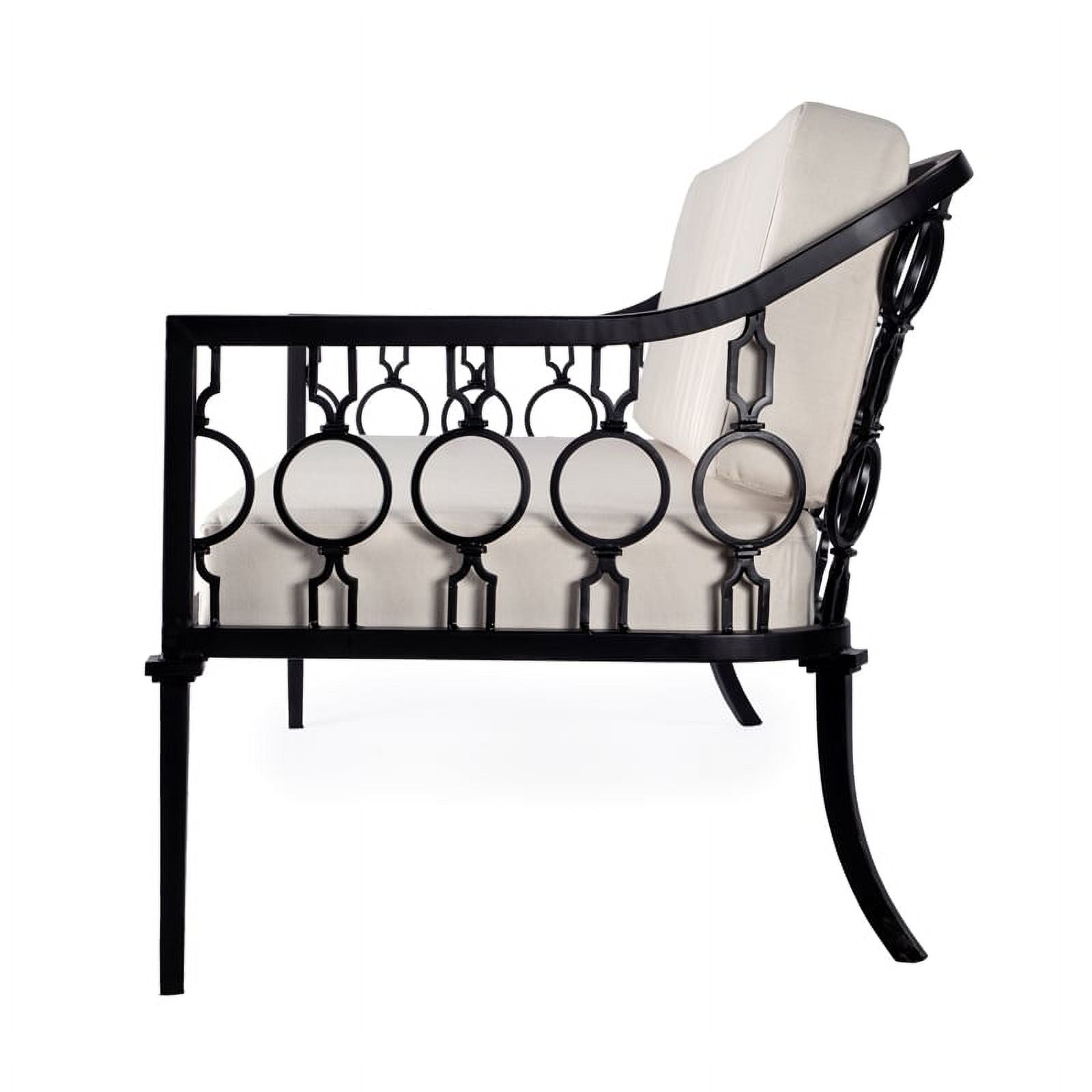 Black Outdoor Sofa and Lounge Chair 2-Piece Set B2508