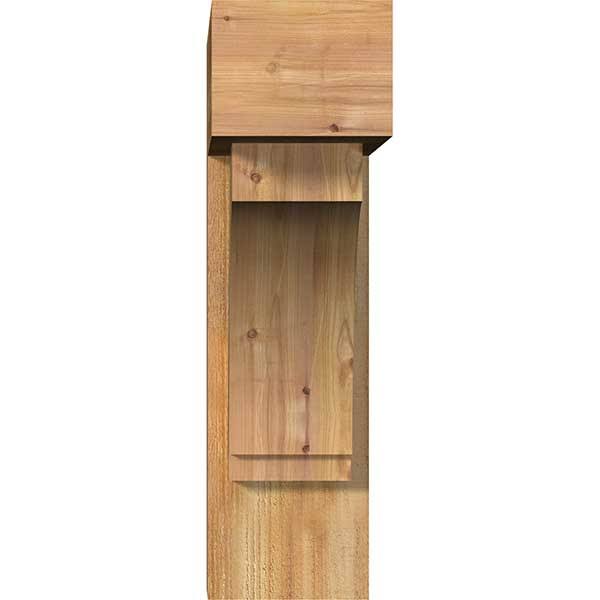 8x22W x 24x22D x 28x22H Imperial Block Rough Sawn Bracket w/ Offset Brace D3628