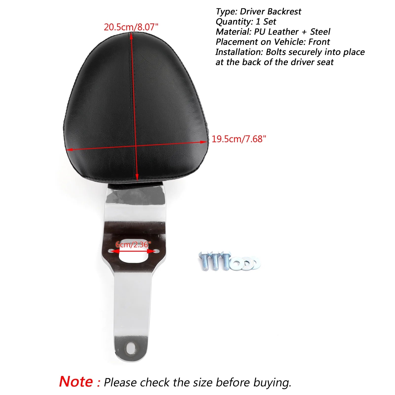 Driver Backrest For Indian Scout 2015-2018 Scout Sixty 2016-2018 E2567