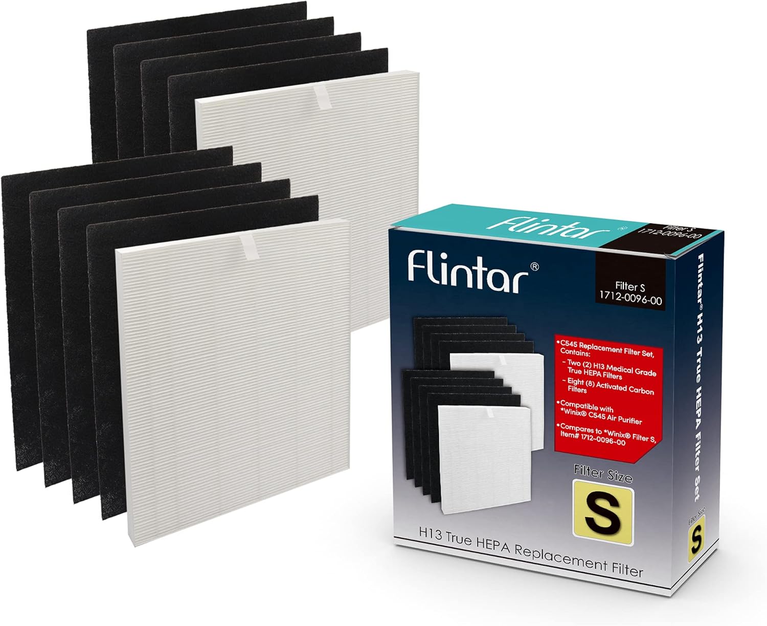2 H13 True HEPA + 8 Activated Carbon Filters T234