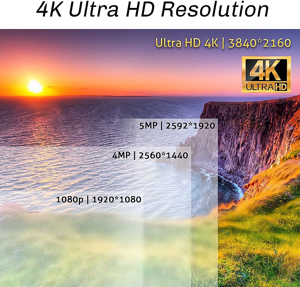 4K AI IP Bullet Security Camera System with 8CH NVR and 2TB Hard Drive W8894
