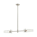 2-Light Island Satin Nickel Clear Glass I26642