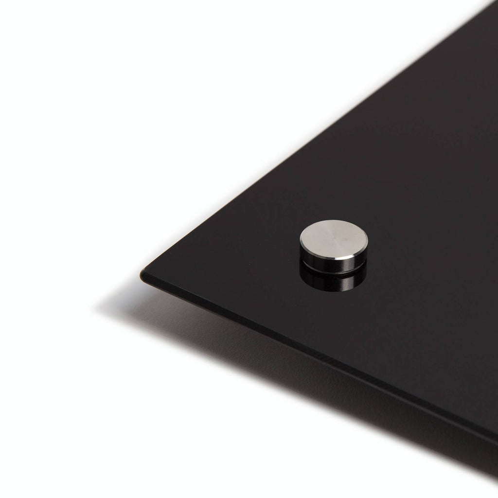 Glass Dry Erase Board, 48 x 36, Black R60583