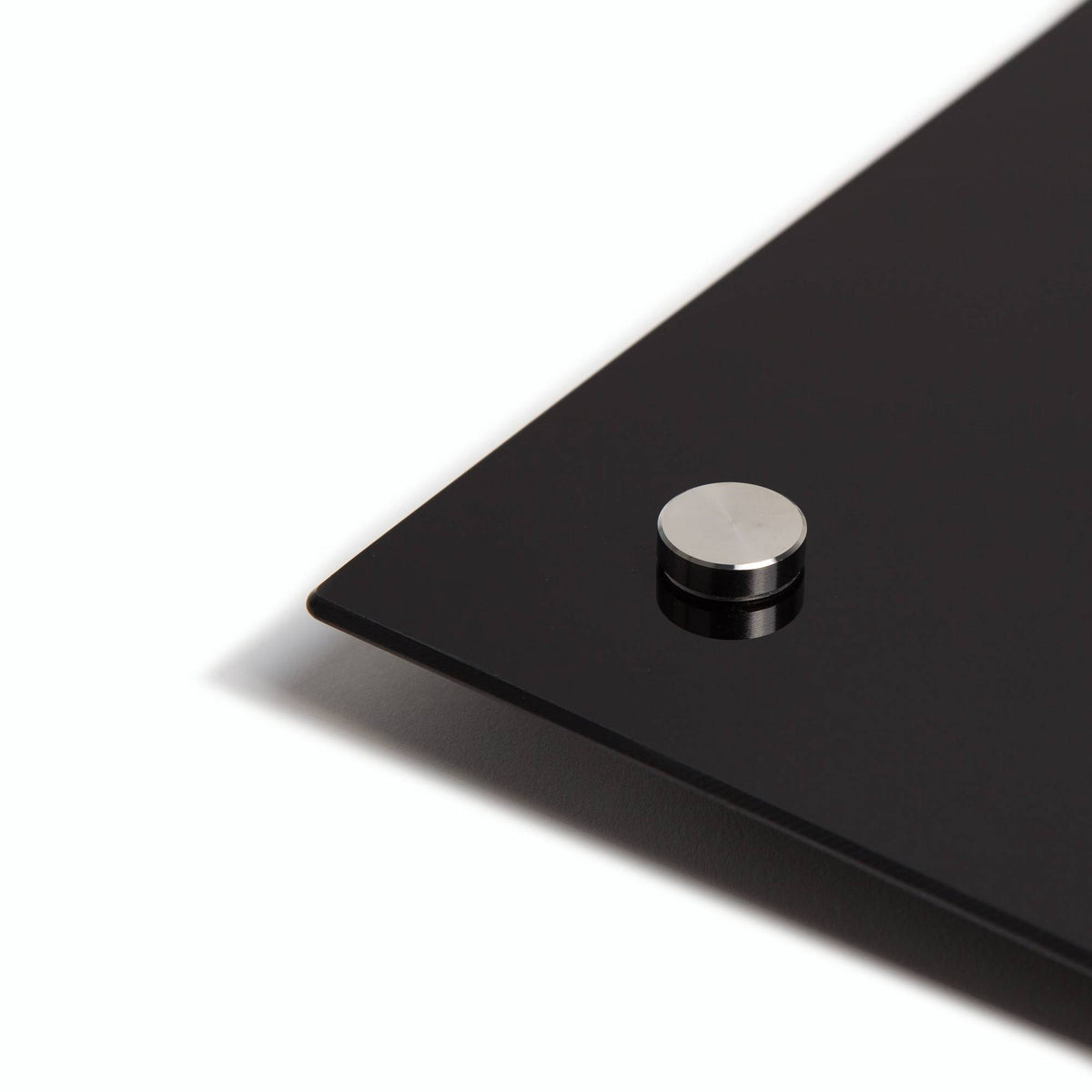 Glass Dry Erase Board, 48 x 36, Black R60583