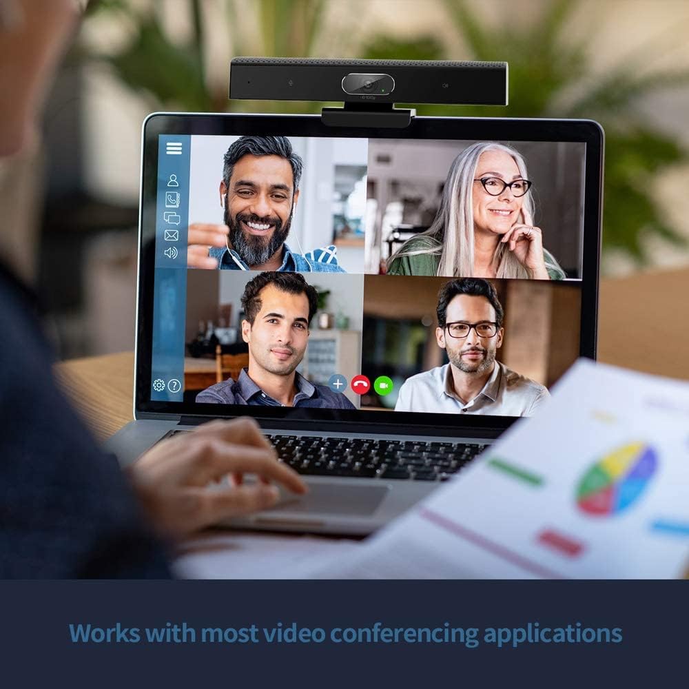 HD 1080p Wide Angle Conference Room Webcam with Microphone and Speaker R4295