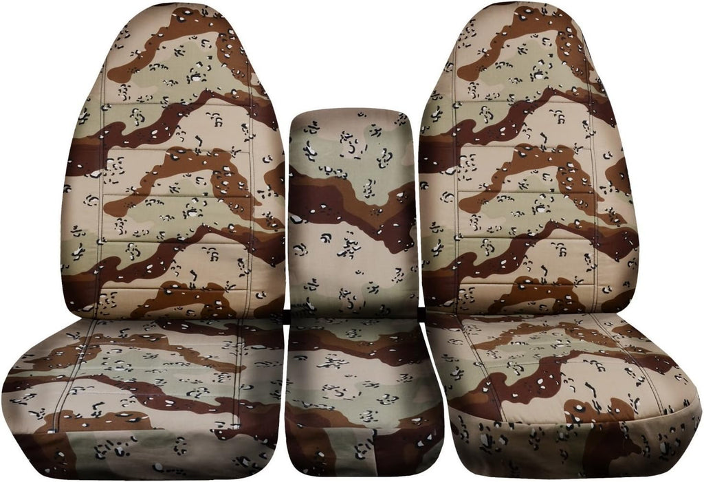 Camo Truck Seat Covers for 2002-2005 Dodge Ram Front 40/20/40 Split Bench with Center Console W4167