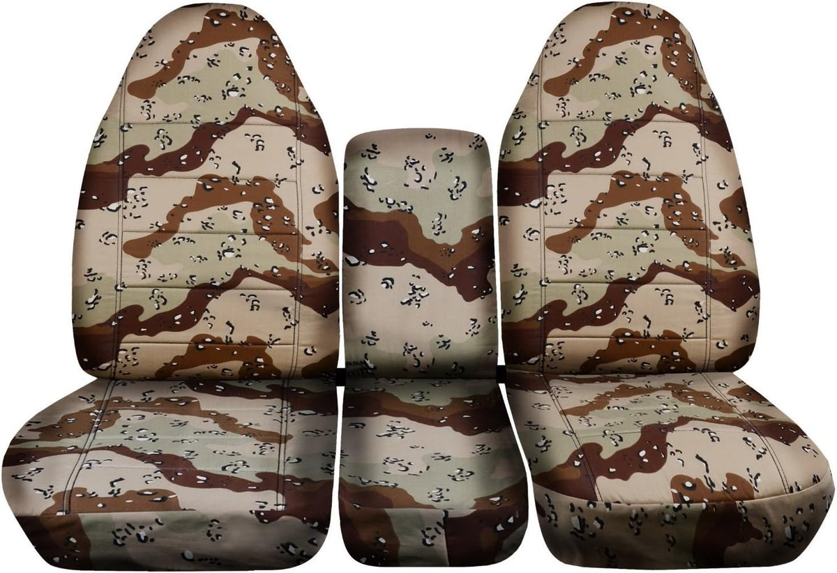 Camo Truck Seat Covers for 2002-2005 Dodge Ram Front 40/20/40 Split Bench with Center Console W4167