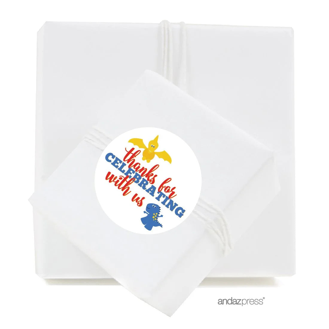 40-Pk Dinosaur Party Labels F669